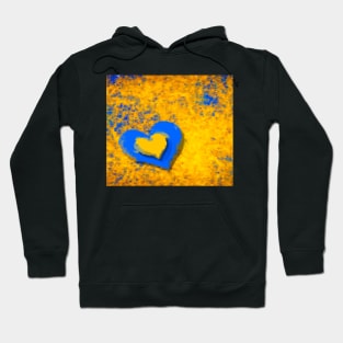 Golden Heart Blue Heart Hoodie